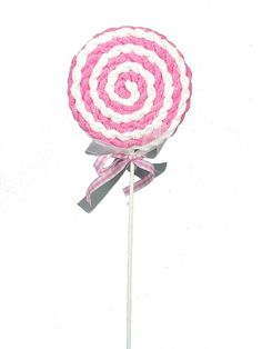 22 Chenille Lollipop Pick: Pink - 84085PKWT - The Wreath Shop Lollipop Swirl, Traditional Christmas Decor, Gingerbread Theme, Whimsical Christmas Decor, Pastel Candy, Traditional Christmas Decorations, Wreath Making Supplies, Candy Theme, Trendy Tree