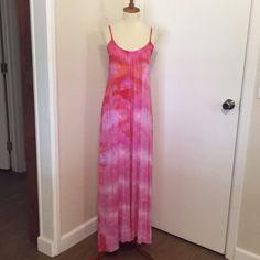 This Is A Brand New Love Tanjane Dress. Soft And Stretchy Material. Intentionally Raw Edges. Slightly Higher In The Front Than The Back. Measures 14.5 Inches Across The Bust And Is About 55 Inches In Length On The Front Side And 59 Inches In Length On The Backside. Made In Southern California And Hand Dyed. Price Is Firm. Thanks For Looking. Pink V-neck Sundress Maxi Dress, Pink Fitted Midi Dress For Dress Down, Pink Sleeveless Maxi Sundress, Pink Sleeveless Sundress Maxi Dress, Summer Daywear Fitted Maxi Dress, Fitted Summer Maxi Dress For Daywear, Pink Fitted Midi Dress For Daywear, Fitted Pink Midi Dress For Daywear, Pink Sleeveless Summer Maxi Dress