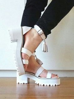 Windsor Smith Windsor Smith Shoes, Hi Love, Windsor Smith, Sandals Outfit, Chunky Sandals, Buckle Sandals, Fabulous Shoes, Chunky Platform