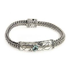 Luxury Engraved Blue Bracelets, Luxury Sterling Silver Braided Bracelets For Men, Luxury Blue Sterling Silver Bracelet With Polished Finish, Luxury Blue Sterling Silver Bracelets, Luxury Traditional Sterling Silver Bracelet For Men, Blue Topaz Bracelet, Ribbon Jewelry, Trendy Bracelets, Handcrafted Bracelets