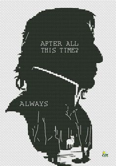 a cross stitch pattern with the words,'after all this time? always '