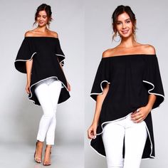 Off Shoulder Top 95% Rayon 5% Spandex Price Firm Versatile Black Blouse For Spring, Versatile Black Blouse For Day Out, Chic Black Stretch Tops, Off Shoulder Top, Off Shoulder Tops, Cute Tops, Tunics, Shoulder Top, Black Color