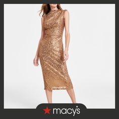 in stock Wedding Slippers, Sequin Midi Dress, Mary Jane Shoes Womens, Under Dress, Work Looks, Gold Dress, Newest Trends, Dress 100, Anne Klein