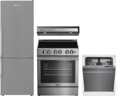 an appliance and refrigerator are shown in this image