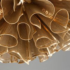 Gold Leaf Pulse Semi-Flushmount by Corbett Lighting Craft Iron, Corbett Lighting, Ceiling Installation, Mesh Screen, Body Frame, Portable Lamps, Beautiful Lighting, Ceiling Lighting, Contemporary Interior