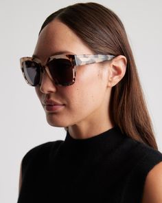 With an oversized shape that's always in style, our Addison Polarized Acetate Sunglasses are sure to be your new favorite accessory. They’re lightweight for all-day comfort, and because they’re polarized, they’ll protect your eyes from glare. Bonus: The acetate frames are a plant-based alternative to conventional plastics made from petroleum, so you can feel good about wearing them too.  | Quince | Women's Addison Polarized Acetate Sunglasses in Tan Tortoise with Grey Lens, Cellulose Acetate Tortoiseshell Sunglasses With Gradient Lenses For Everyday, Everyday Tortoiseshell Sunglasses With Tinted Lenses, Everyday Tortoiseshell Sunglasses With Gradient Lenses, Casual Acetate Sunglasses For Everyday, Trendy Tortoiseshell Sunglasses For Everyday, Modern Tortoiseshell Sunglasses For Everyday, Modern Tortoiseshell Cat Eye Sunglasses, Everyday Acetate Sunglasses With Square Frame, Modern Tortoiseshell Sunglasses In Acetate