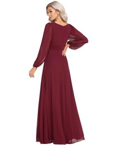 A must-have! Round out your vacation and weekend wardrobe with this plus size dress Puffed Long Sleeves, Mother Dress, Ever Pretty, Mothers Dresses, Skirt Belt, Weekend Wardrobe, Nude Heels, Plus Size Dress, Chiffon Fabric