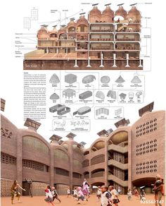 an architectural diagram shows the various parts of a building and how they are used to make it