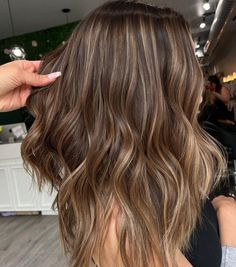 Cute Highlights For Brunettes, Blonde Blended Highlights On Brown Hair, Very Little Highlights Brown Hair, Brunette Honey Blonde Highlights, Blonde Highlights On Brown Hair Inspo Pics, Brown Hair With Soft Blonde Highlights, Natural Highlights In Brown Hair, Cute Highlights On Brown Hair, Long Medium Brown Hair With Highlights