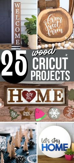 the top 20 wood cricut projects for home