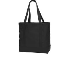 This classic go-anywhere tote is perfect for the beach market and beyond. 600 denier polyester canvas Self-fabric handles Dimensions: 14 h x 14 w x 5.5 d; Approx. 1 078 cubic inchesNote: Bags not intended for use by children 12 and under. Includes a California Prop 65 and social responsibility hangtag. Functional Black Cotton Canvas Bag, Black Canvas Bag With Canvas Lining For Shopping, Black Canvas Bag For Shopping With Canvas Lining, Black Cotton Canvas Bag With Reinforced Handles, Black Functional Canvas Bag With Canvas Lining, Black Canvas Tote Bag With Reinforced Handles, Black Canvas Bag For Weekend, Black Canvas Bag For The Weekend, Black Canvas Weekend Bag