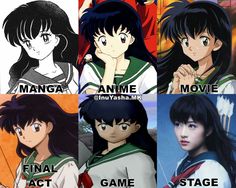 anime characters with their names in the same language, and they appear to be different