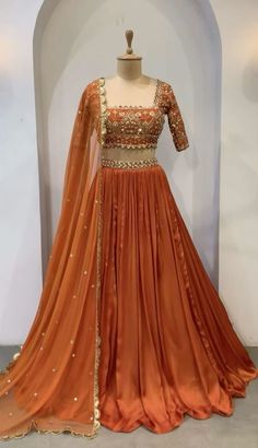 Rust Lehenga, Lehenga Choli For Women, Choli For Women, Bridal Lehenga Designs, Simple Lehenga, Latest Bridal Lehenga, Sari Design, Wedding Lehenga Designs, Lehenga Designs Simple