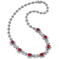 Diamond Jewellery Set, Exquisite Diamond Necklace, Ruby Diamond Necklace, Platinum Necklace, Ruby And Diamond Necklace, Silver Gold Necklace, Gold Collar Necklace, Ruby Necklace Pendant, Diamond Necklace Set