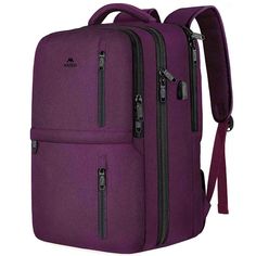 Laptop Organizer, Big Backpack, Baseball Backpack, Laptop Organization, Backpack For Travel, Big Backpacks, Travel Laptop Backpack, Purple Backpack, Tie Down Straps