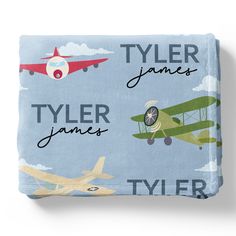 airplane blanket for kids Blankets For Boys, Weight Blanket, Personalized Swaddle Blanket, Airplane Print, Personalized Swaddle, Kids Blanket, Block Fonts, Block Font, Cuddling On The Couch