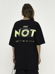 Editor's NotesNORNOT's t-shirt features a simple and trendy silhouette and great to style with various pants.- Oversized fit- Dropped shoulder- Graphic print at chest- Graphic print at back- Ribbed necklineMeasurements(in.)- Size: One size- Length: 31.1 in.- Chest: 52 in.- Shoulder: 22.4 in.- Sleeve length: 11 in.*Model informationWoman - Height: 5'8 Weight: 114.6 lbs Size: One sizeComposition & Care- 100% Cotton- Machine wash- Wash inside outDesigner- by NORNOT Oversized Fits, Sleeve Length, Pants, T Shirt, Quick Saves, Trousers