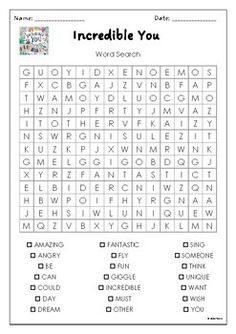 printable word search worksheet for kids to help with reading and spelling words