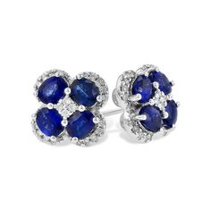 Metal: 14KT Gold Sapphire: 1.64 ct Total Stones Wt: 1.80 ct Diamond Color: H Diamond Clarity: SI3040897 Sapphire Diamond Earrings, Sapphire Earring, Sapphire And Diamond Earrings, Sapphire Earrings, Sapphire Diamond, 14kt Gold, Diamond Clarity, Fashion Earrings, Colored Diamonds