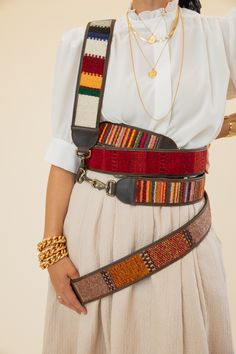 Leather Belt Purse Strap, Festival Embroidered Leather Shoulder Bag, Handmade Leather Belt Bag For Festival, Festival Crossbody Shoulder Bag With Hand-stitching, Artisan Multicolor Fabric Belt, Fashion Design Books, Bag Handle, Bag Straps, Canvas Bag