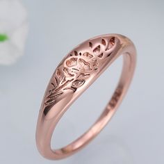 14k Rose Gold Plated Flower Carved Unique Vintage Rings For Women, L022 Metal: 14k Rose Gold Plated High Quality Material Hand Crafted With Love And Care 100 % Lead And Nickel Free Will Not Tarnish Or Fade Perfect For Gift, Holiday, Christmas, Birthday, Vacation, Mother's Day, Valentine's Day, Wedding, Engagement , Bridal, Promise, Anniversary, Party Please Feel Free To Message Me If You Have Any Questions. Thank You For Shopping With Us! Anniversary Flower Ring With Rose Design, Fine Jewelry Flower Shaped Rose Gold Rings, Rose Gold Flower Shaped Fine Rings, Classic Round Rose Gold Flower Ring, Classic Rose Gold Round Flower Ring, 14k Rose Gold Flower Shaped Ring, 14k Rose Gold Flower Ring, Dainty Rose Gold Ring With Rose Design, Rose Gold Flower Ring With Rose Design