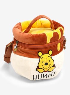 Disney Winnie The Pooh Honey Pot Figural Plush Crossbody Bag | Hot Topic Winnie The Pooh Purse, Winnie The Pooh Honey Pot, Pooh Honey Pot, Pooh Plush, Hunny Pot, Pooh Winnie, Winnie The Pooh Cartoon, Eeyore Pictures, Pooh Corner