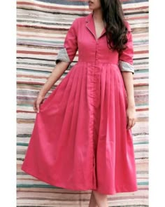 Casual Frocks, Simple Kurti, Frock Fashion, Gaun Fashion, Kurti Patterns, Frock For Women