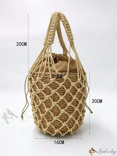 Bird in Bag - Womens Bohemian Summer Beach Handbag Bohemian Bucket Bag For Summer Travel, Bohemian Style Bucket Bag For Summer Travel, Bohemian Bucket Bag For Beach, Bohemian Hobo Bag For Spring Travel, Bohemian Summer Travel Bucket Bag, Bohemian Style Summer Travel Bucket Bag, Straw Pouch Bag With Adjustable Strap For Vacation, Vacation Straw Pouch Bag With Adjustable Strap, Bohemian Bags With Adjustable Strap For Vacation