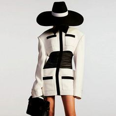 Black And White, Exposed Zipper Balmain Resort, Ropa Upcycling, Fashion Trend Report, Fashion Week Trends, Resort 2020, Power Suit, White Outfit, Jacket Outfit, 2020 Fashion