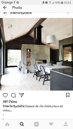 an instagramted photo of a kitchen and dining room