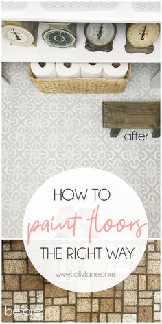 the right way to paint floors