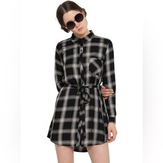 Bust 36” Length From Armpit 23” Forever 21 Black Casual Dress, Forever 21 Casual Fall Dresses, Forever 21 Casual Black Dress, Forever 21 Black Casual Mini Dress, Plaid Dress, Forever 21 Dresses, 21 Dresses, Black Cream, Forever 21