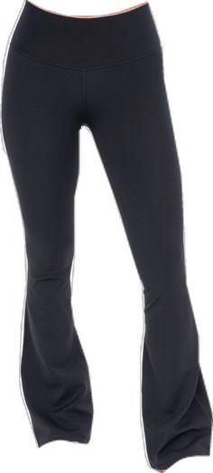 Flared Fleece Leggings - Black-K. Ellis Boutique Black Yoga Pants With 4-way Stretch, Black Elastane Yoga Pants, Black Elastane Yoga Pants Sportswear, Black Elastane Sportswear Tights, Stretch Elastane Tights For Training, Black Sporty 4-way Stretch Tights, Black High Stretch Athleisure Bottoms, Black Stretch Sportswear Bottoms, Black Stretch Sportswear Tights