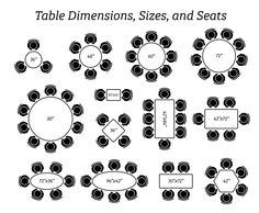 an image of a table with chairs and tables on it, all in black and white