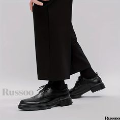 Russoo - Classic Mens Brogue Wingtip Derby Shoes: Elegant Lace-up Dress Shoes for Business, Formal Occasions, and Dark Academia-inspired Events Derby Dress, Brogues Men, Mens Rain Boots, Leather Loafer Shoes, Mens Canvas Shoes, Aprons For Men, Oxford Dress Shoes, Novelty Clothing, Mens Loungewear