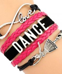 Infinity Dance Ballerina Bracelet - Gifts - DANCE Team Bracelets, Love Dance, Leather Cord Bracelets, Dance Gifts, Dance Jewelry, Dance Ballet, Infinity Charm, Sports Jewelry, Infinity Jewelry