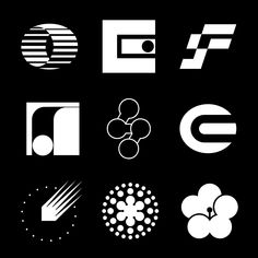 an image of various symbols on a black background