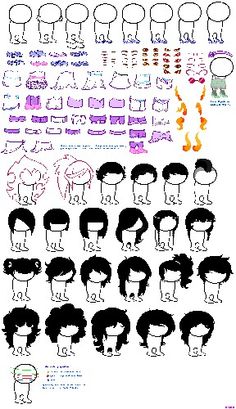 an image of various types of hair and hairstyles for different people's faces