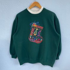 Details: *Vintage christmas sweatshirt *Measurements:  Size Large (Oversized) -Chest (armpit to armpit) : 24 inches / 60.9 cm -Length (collar to bottom hem) : 26 inches / 66 cm *condition 8/10. Only got sign of discolouration at the collar and small ripped, thats all. Everything else is great! ------------------------------------------ After purchase please leave phone number for shipping will ship using Fedex/DHL express  (Estimated to arrive 4-7 days only) If you have any questions regarding the item, feel free to contact any time. Customer satisfaction is our priority! Check out my other items & follow - new arrivals every day! https://kedainasvintage.etsy.com Vintage Christmas Shirt, Grandma Christmas, Thats All, Grandmas Christmas, Christmas Crewneck, Christmas Sweatshirts, Dhl Express, Christmas Shirts, Phone Number