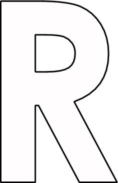 the letter r coloring page with black and white letters, including the letter's lowercase