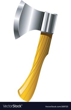 a hammer with a wooden handle on a white background