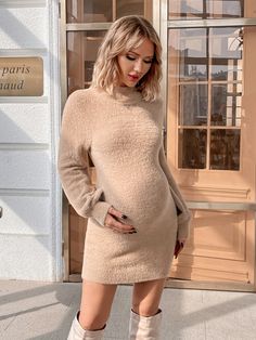 Maternity Jumper Dress, Winter Clothes For Pregnant Women, Pregnant Birthday Outfit Winter, September Maternity Outfits, Fall Maternity Outfits Shein, Casual Maternity Photoshoot Outfits, Professional Maternity Outfits Summer, Maternity Inspiration Outfits, Maternity Baby Shower Outfit Winter