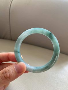 "🌈 Jade Bangle 55.0mm (2.17\"), Round Shape, Light Green & Green 🌷 Untreated Natural Jadeite/ Grade A Jade 🌷 Certified : Yes 🌷 Jade from Myanmar/ Burma 🌷 Shape : Round 🌷 Inner diameter : 55.0mm / 2.17\" 🌷 Width & Thickness : 6.5 x 8.2mm 🌷 Color : Light Green & Green 🌷 Free standard shipping from Hong Kong with tracking included 🌷 Take approximately 7-28 days to arrive worldwide" Carved Jade Round Bracelets, Carved Jade Bracelets, Carved Jade Bracelet, Turquoise Jade Round Bracelet, Turquoise Jade Round Bracelets, Lavender Green, Jade Bangle, 28 Days, Burmese