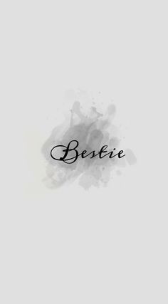 the word besie written in black ink on a white background