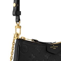 LOUIS VUITTON® - Easy Pouch On Strap - Black Louis Vuitton Pochette, Louis Vuitton Official, Boutique Jewelry, Small Leather Goods, Primavera Estate, Cowhide Leather, Luggage Bags, Fashion Watches, Wallets For Women