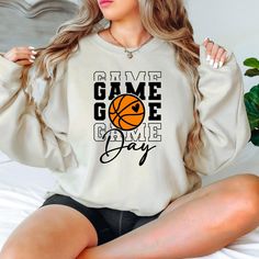 Game Day Sweatshirt,Basketball Life Sweat,Game Day Vibes Sweat,Basketball Cheer Sweat,Basketball Sweat,Basketball Girl,Mama Basketball Sweat Hi! Welcome to the 💍 Lord Of The Shirt 💍 store.  We offer a wide range of unique designs tailored specifically for you. Please take a look at the other products in my shop! Our sweatshirts are made of a thick cotton and polyester blend that provides both comfort and style. There are no side seams and the air-jet yarn ensures a softer feel and less pilling. Plus, our sweatshirts have double needle stitching on the shoulders, armhole, neck, waistband and cuffs. If you prefer a comfortable fit, we recommend increasing the size by one. If you prefer a slim fit, please choose a smaller size. Follow the steps below to place your order: 💍 Choose your favo Basketball Cheer, Basketball Hoodies, Basketball Life, Basketball Girl, Sports Vinyl, Game Day Sweatshirt, Basketball Cheers, Green Sweatshirt, Basketball Girls