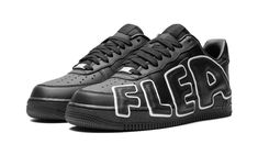 The Cactus Plant Flea Market x Nike Air Force 1 Low “Black” is a black-based colorway of the retro shoe by the mysterious streetwear brand.  The Cactus Plant Flea Market x Air Force 1 borrows the look of the big “Air” branding popularized by Scottie Pippen’s old signature shoe, the Air More Uptempo.  Here, the shoe features a Black leather upper with oversized “FLEA” branding outlined in white on the lateral of the left shoe and oversized “AIR” branding outlined in white on the lateral side of t Classic Black Nike Air Force 1, Black Supreme Air Force 1, Luxury Black Nike Air Force 1 For Streetwear, Stussy Air Force 1 Black, Black Nike Air Force 1 Low-top For Streetwear, Cool Beanies, Retro Shoes, Air Force 1 Low, Cute Nike Shoes