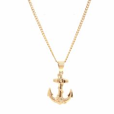 "18kt Gold Filled Curb Chain Necklace with Large Anchor Pendant Charm can slide on and off chain so the chain can also be used without the pendant. Tarnish resistant, Hypoallergenic Different sizes available below. 16\",18\" is generally used for kids or women. 22\" + would be ideal for men. Product Care: To properly care for your new MaLi Beads please remember to: Apply beauty products such as perfume, hairspray or deodorant before wearing your jewelry as certain chemicals in these products may Gold Anchor Necklace In Nautical Style, Gold Nautical Anchor Necklace, Gold Nautical Anchor Jewelry, Nautical Anchor Shaped Gold Jewelry, Nautical Anchor Gold Jewelry, Nautical Anchor-shaped Gold Jewelry, Nautical Style Anchor Gold Jewelry, Anchor Theme, Anchor Jewelry