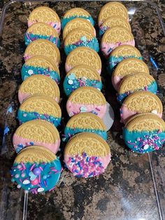 there are many cookies with sprinkles on them