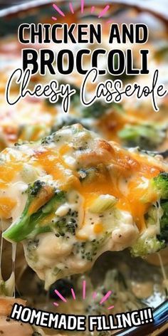 broccoli and cheese casserole is being lifted from the casserole dish